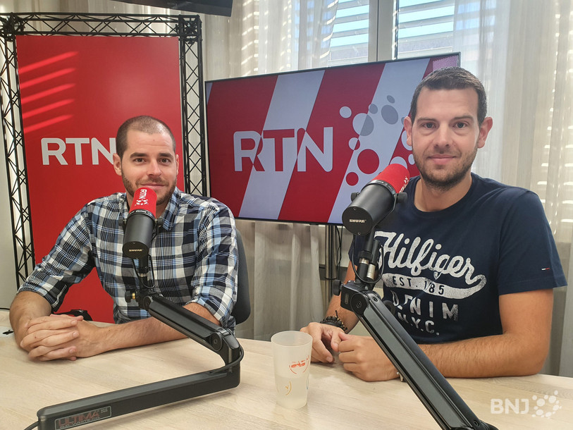 Sébastien Egger, vice président du FC United Milvignes, et le président du club, Michaël Oberhänsli.