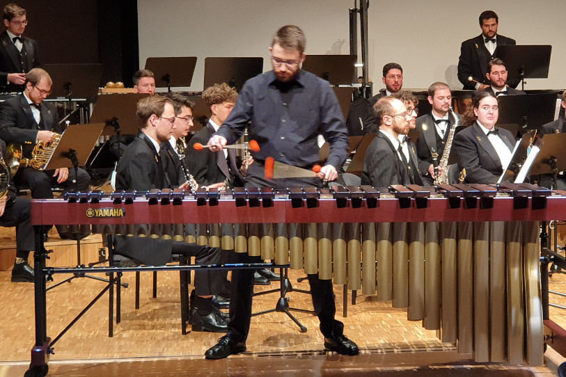 La prestation du musicien de Montsevelier sur son marimba lui permet de monter sur le podium du Prix Musique. (Photo : Fédération jurassienne de musique).