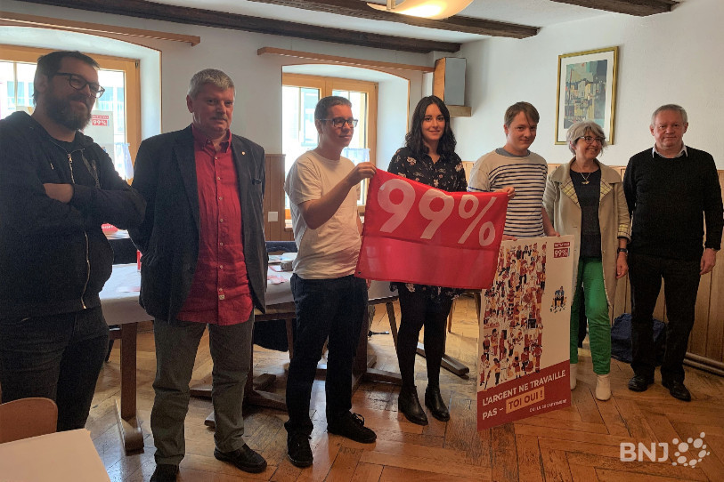 Le comité interpartis jurassien qui soutient l'initiative « 99% ».