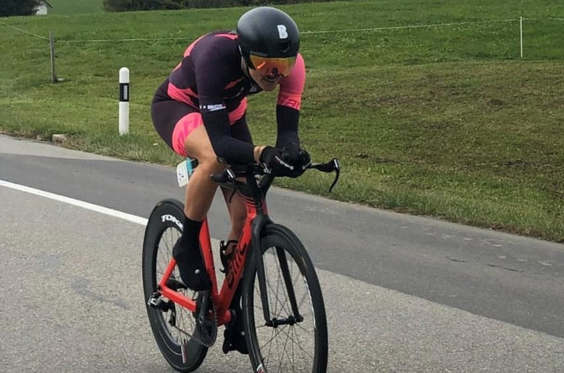 Carole Perrot gagnante à vélo. (Photo: Neuchallenge).