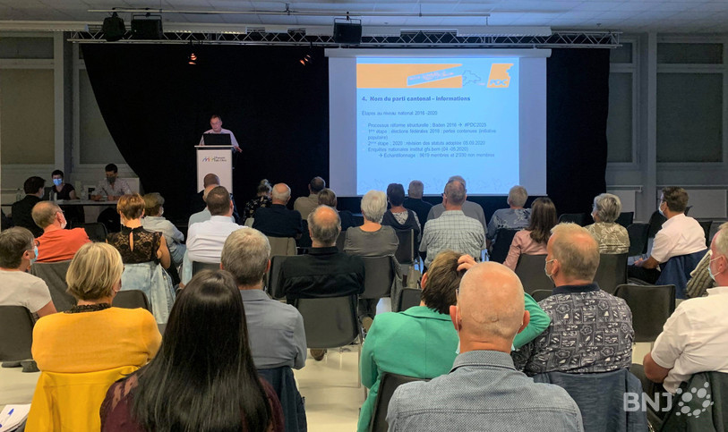 Le PDC Jura était réuni vendredi soir au Forum de l'Arc à Moutier.