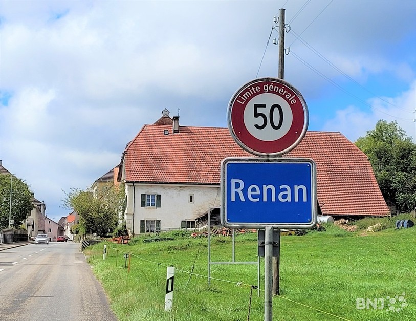 L'entrée du village, depuis Sonvilier.