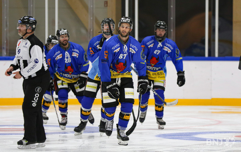 Arnaud Weiss et le HC Moutier (photo : Mauricette Schnider).