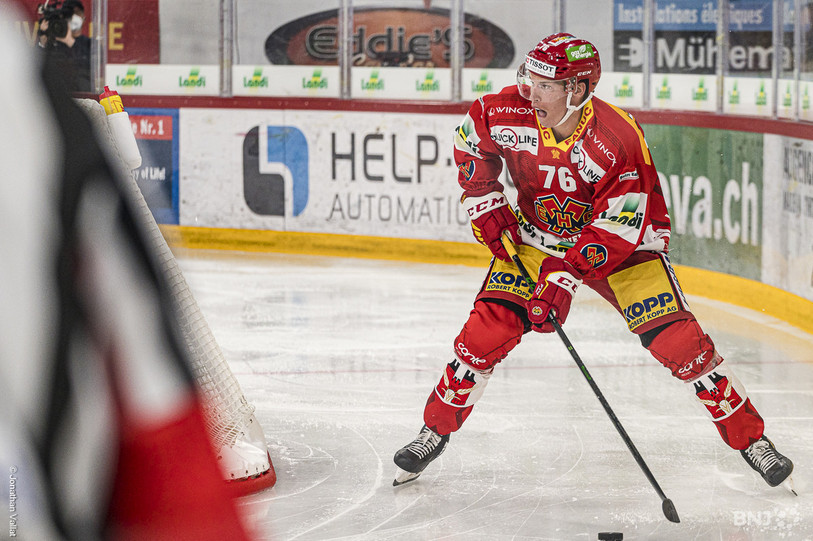 Malgré un doublé de Jere Sallinen, le HC Bienne s'est incliné en finale de la Coupe bernoise. (Photo d'archives : Jonathan Vallat)