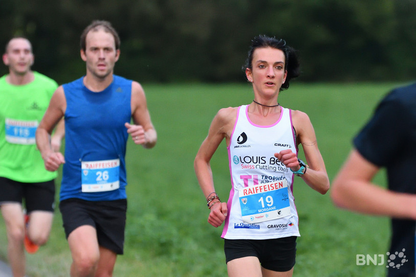 Morgane Crausaz s'est montrée à l'aise sur les routes fribourgeoises. (Photo : Georges Henz)