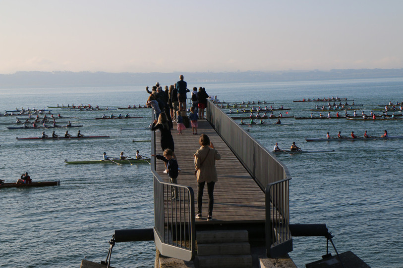Les embarcations sont parties à 9h01 de Neuchâtel pour rallier Bienne. (Photo: SP).