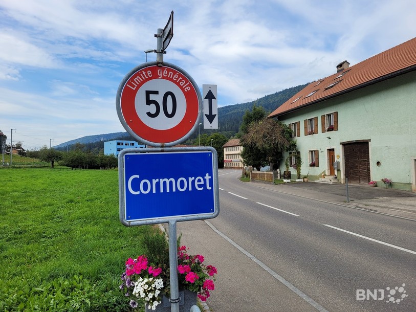 L'entrée du village depuis Courtelary.