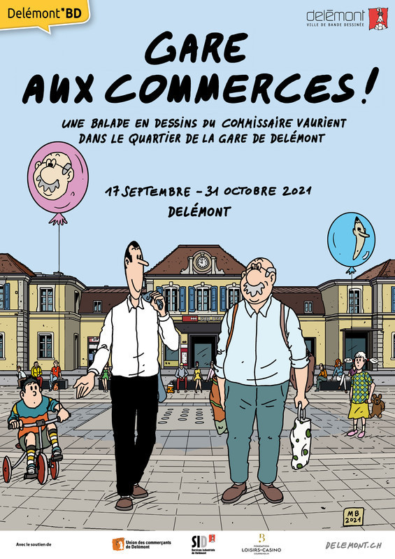 L'affiche de l'exposition « Gare aux Commerces ! ».