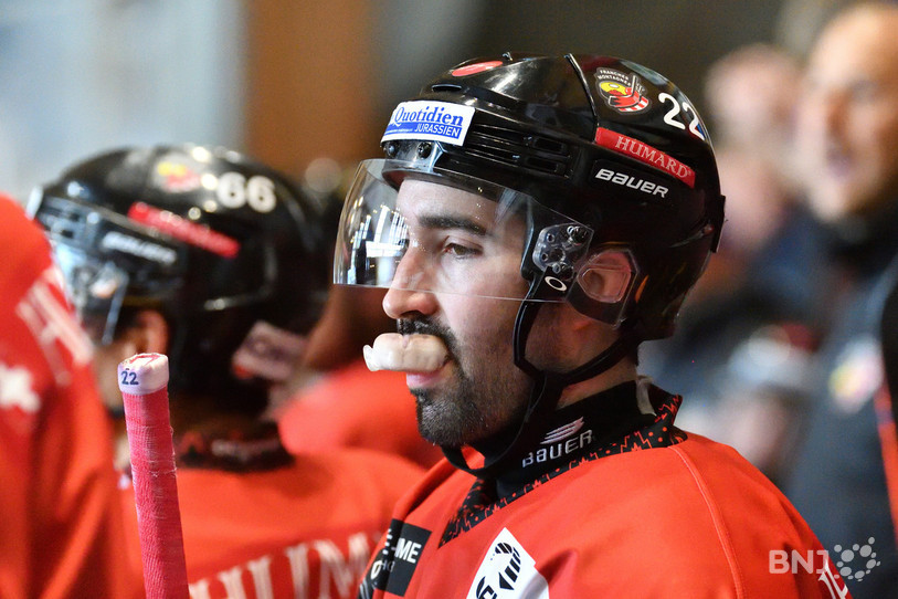 Le doublé de Thimothé Tuffet n'a pas suffi au bonheur du HC Franches-Montagnes (photo : archives/Georges Henz).