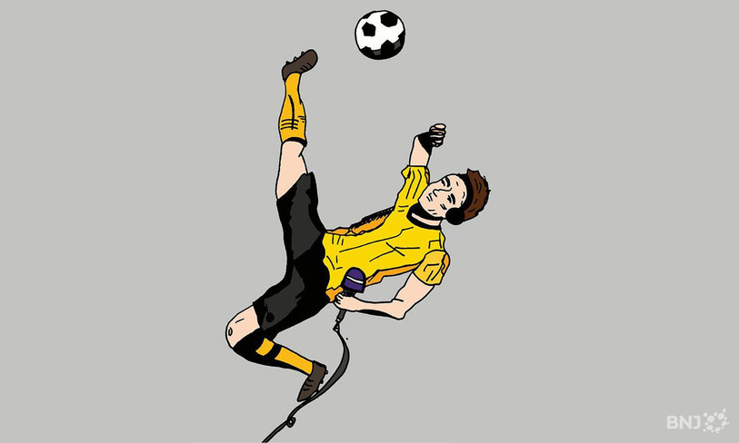 RFJ vous propose, chaque lundi matin vers 7h15, un focus sur le football régional (illustration : Caroline Toussaint).