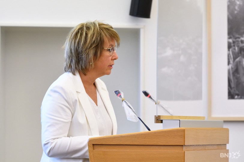 La présidente du Gouvernement jurassien, Nathalie Barthoulot. (Photo : archives / Georges Henz).