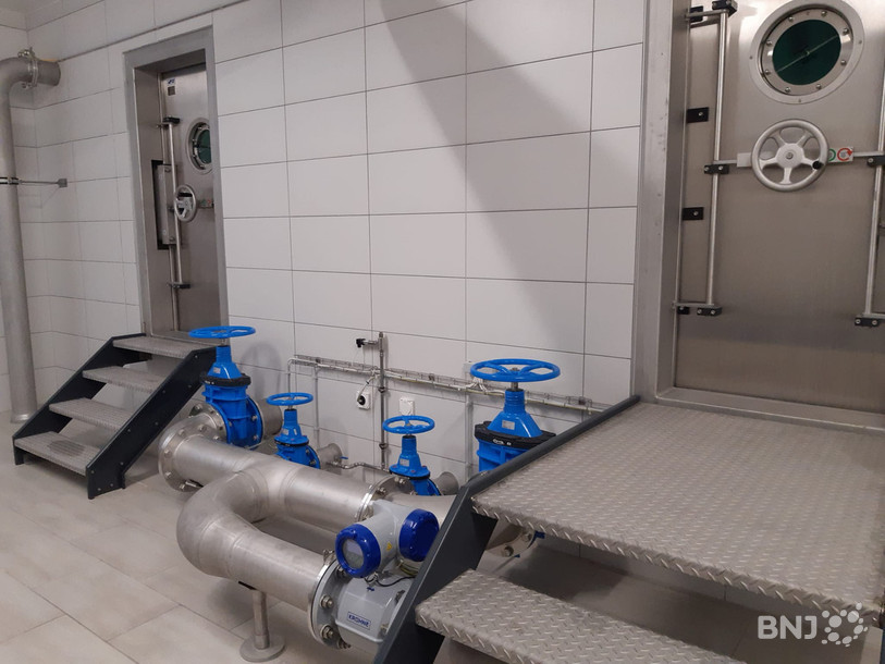 L'installation technique du réservoir.