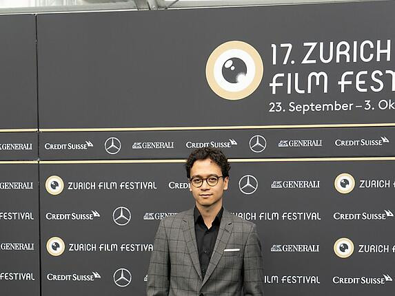 Edwin Charmillot au Festival du Film de Zurich. Photo : Finn Watanabe