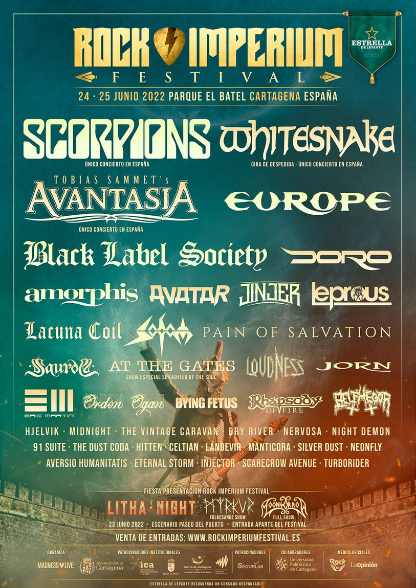 L'affiche complète du Rock Imperium Festival.