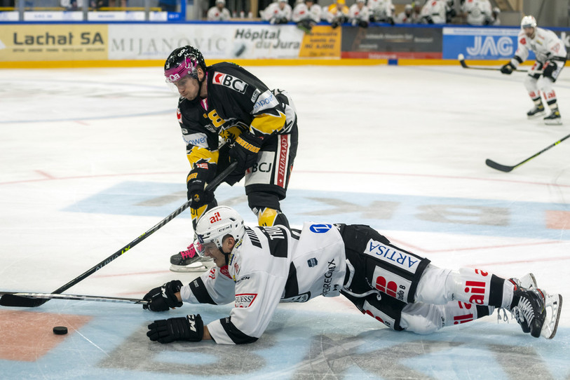 Guillaume Asselin et le HC Ajoie retrouveront Lugano à Porrentruy le 18 janvier (photo : KEYSTONE/Georgios Kefalas).