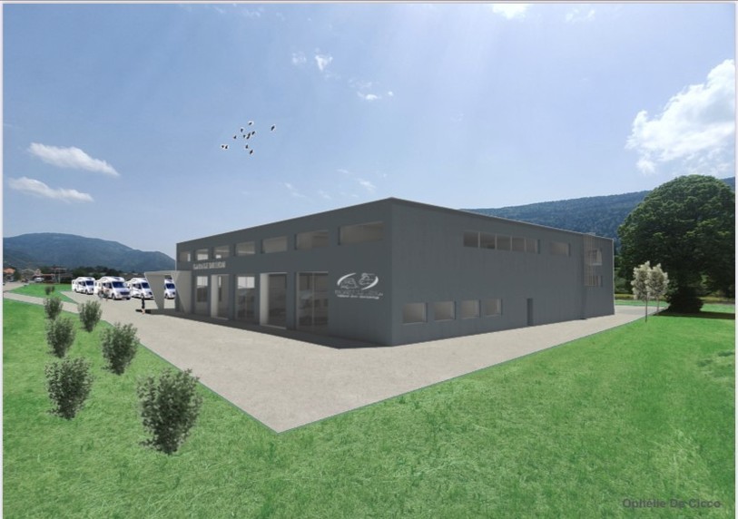 Le futur nouveau Garage du Lion à Corgémont. (Photo: Laurie Lehmann)