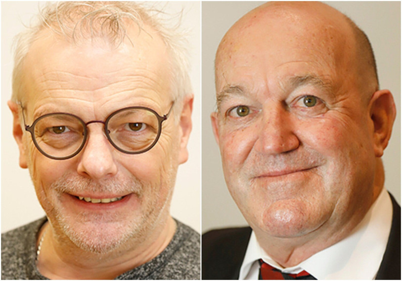 Le député CS-POP Christophe Schaffter (à gauche) et le député PLR Alain Schweingruber – par ailleurs tous deux avocats – échangeront leurs vues sur le sort réservé à l’article 138 de la Constitution jurassienne. (Photos : jura.ch).
