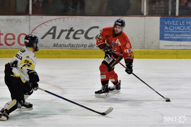 Thimothé Tuffet a inscrit le 6-2 samedi soir (photo : Georges Henz).