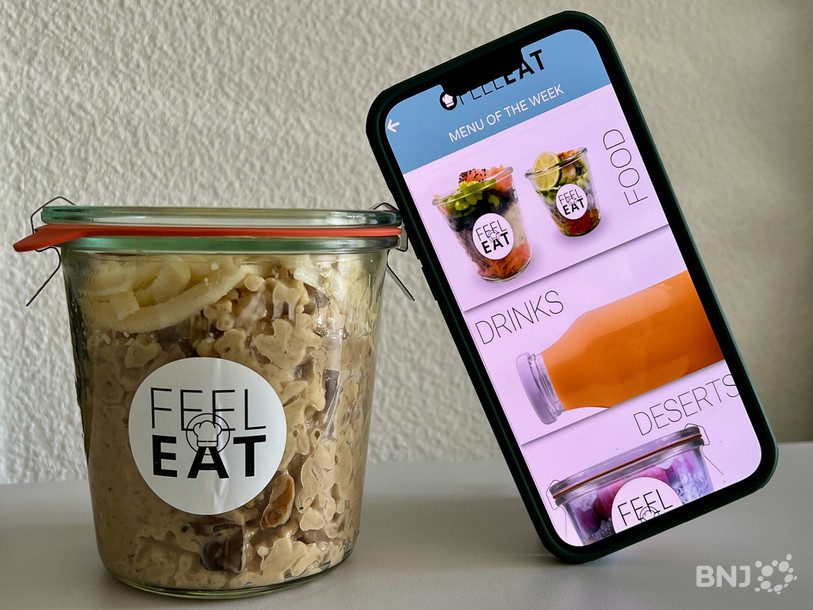 Pour obtenir ce risotto aux bolets, les utilisateurs de Feel Eat doivent se munir de leur téléphone portable.
