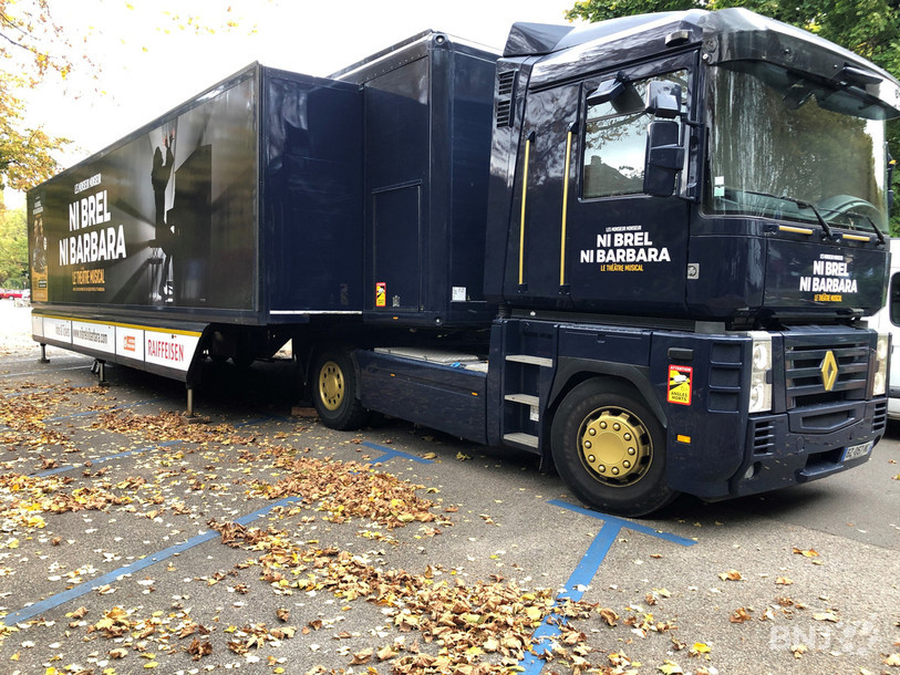 C'est dans ce camion que sera joué ni Brel, ni Barbara mercredi soir à Auvernier.