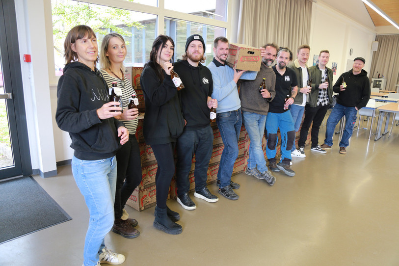 Les différentes brasseries présentaient leur calendrier de l'Avent. (Photo : Fondation Rurale Interjurassienne).