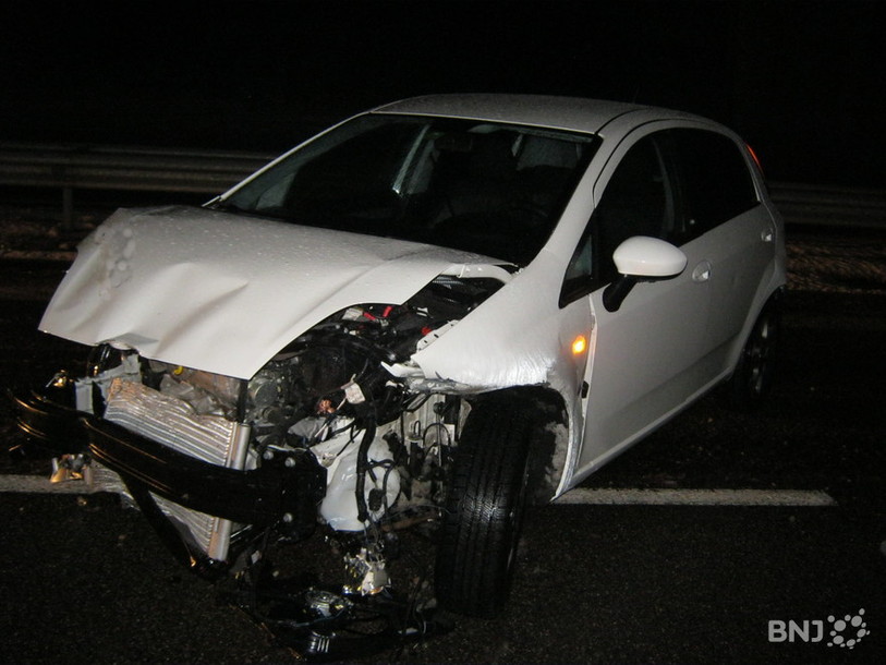 Dégâts importants sur le véhicule accidenté