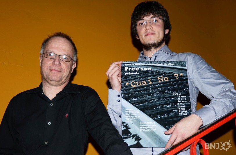 Bernard Vaucher et Raphaël Krajka, président et directeur de l'emsemble vocal loclois Free'son.