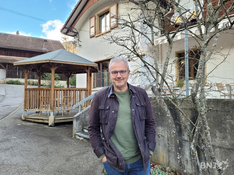 Fabien Mérillat, restaurateur et président de la bourgeoisie de Perrefitte.
