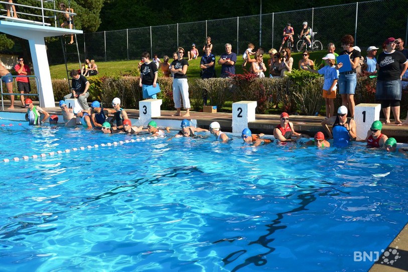 Le départ du triathlon d'Asuel