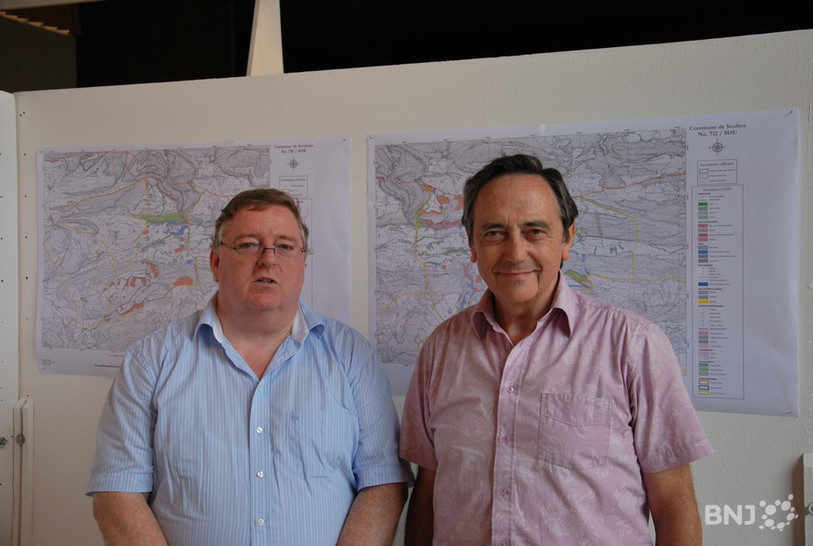 Alain Ducommun et François Gauchat, secrétaire et président de Pro Natura Jura bernois