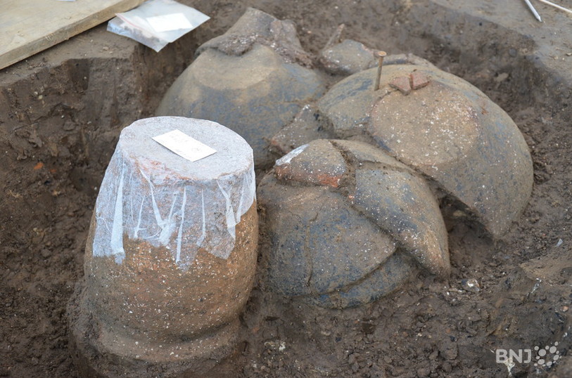 Les découvertes sur le chantier de Chevenez.