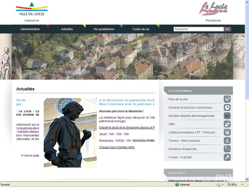 Le Locle s'offre un nouveau site internet