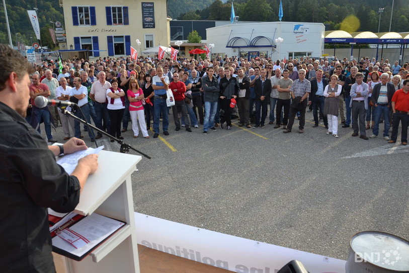 Près de 500 personnes ont répondu à l'appel du syndicat