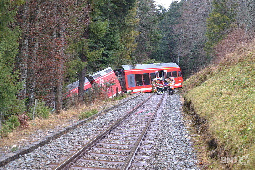Vue du déraillement du train des CJ