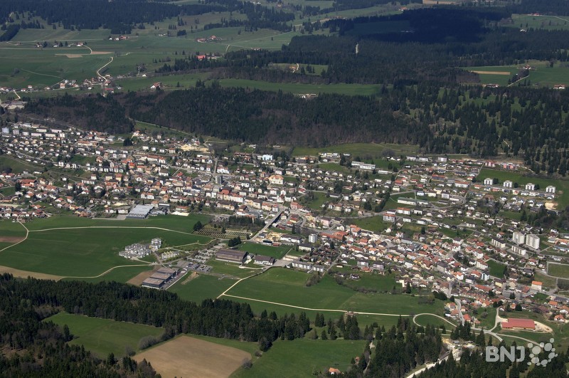 Vue aérienne de Tramelan