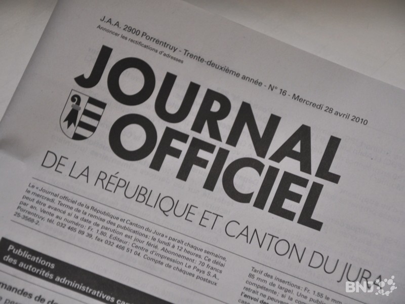 Journal officiel  le Parlement jurassien tient au papier  RFJ votre