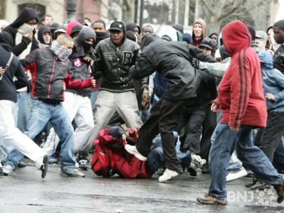 Rixe dans la rue