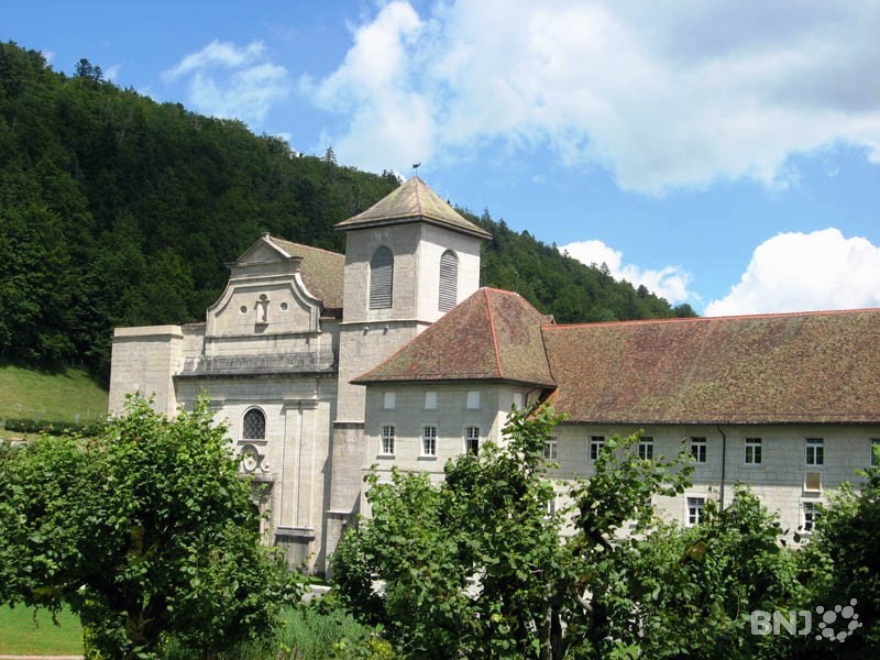 Vue de l'abbatiale de Bellelay