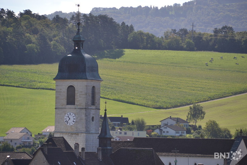 Le clocher de l'Eglise Saint-Pierre à Porrentruy