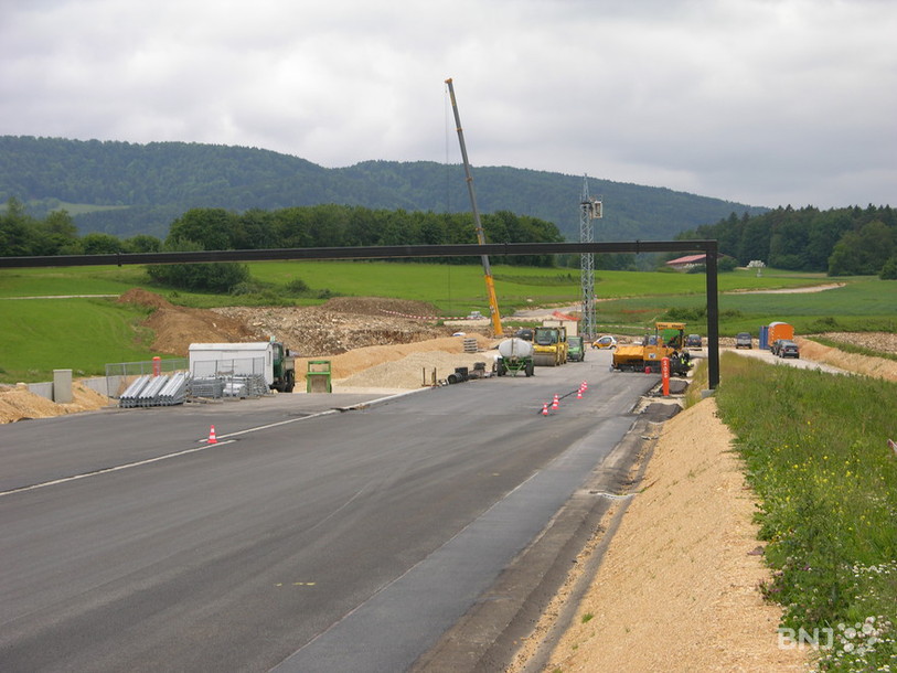 Construction de l'A16 à Bressaucourt