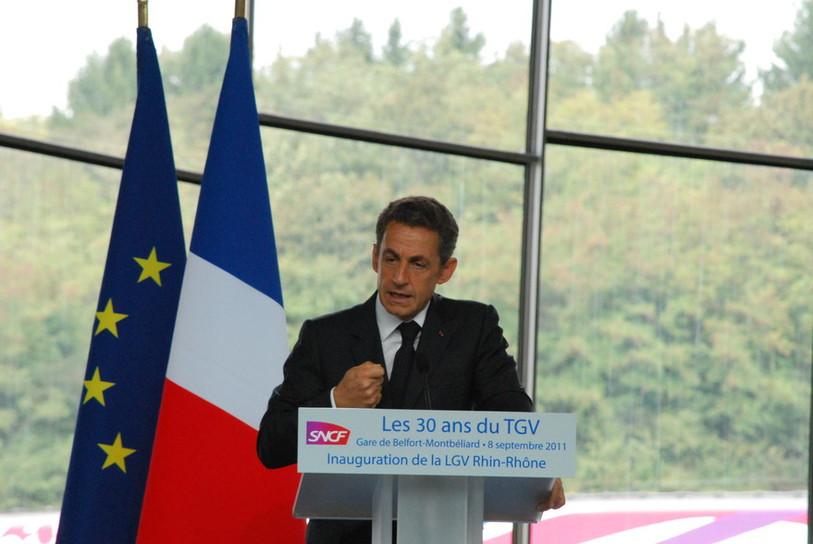 Nicolas Sarkozy inaugure la LGV Rhin-Rhône