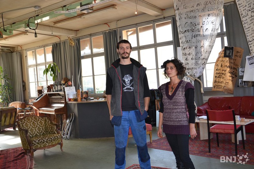 Gilles Strambini et Ondine Schwab, du collectif Le Pantographe