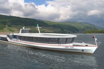Nouveau bateau de la SNLB sur plan