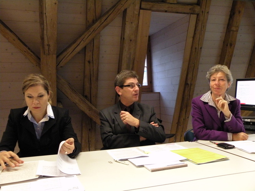 Silvia Steidle, Erich Fehr et Barbara Schwickert délégués du Conseil municipal biennois auprès d'ESB