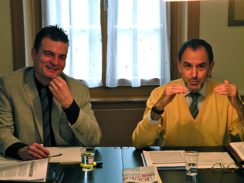 Les représentants du CAF David Gaffino, secrétaire général et Philippe Garbani, président