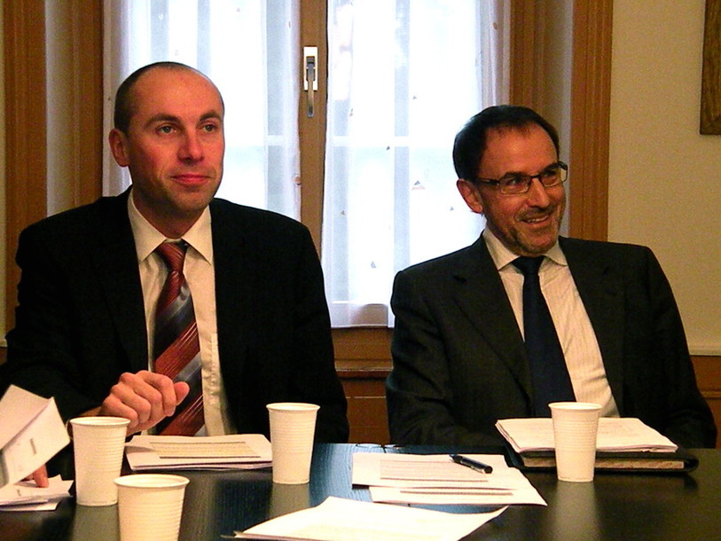 Manfred Bühler, président du CJB et Philippe Garbani, président du CAF
