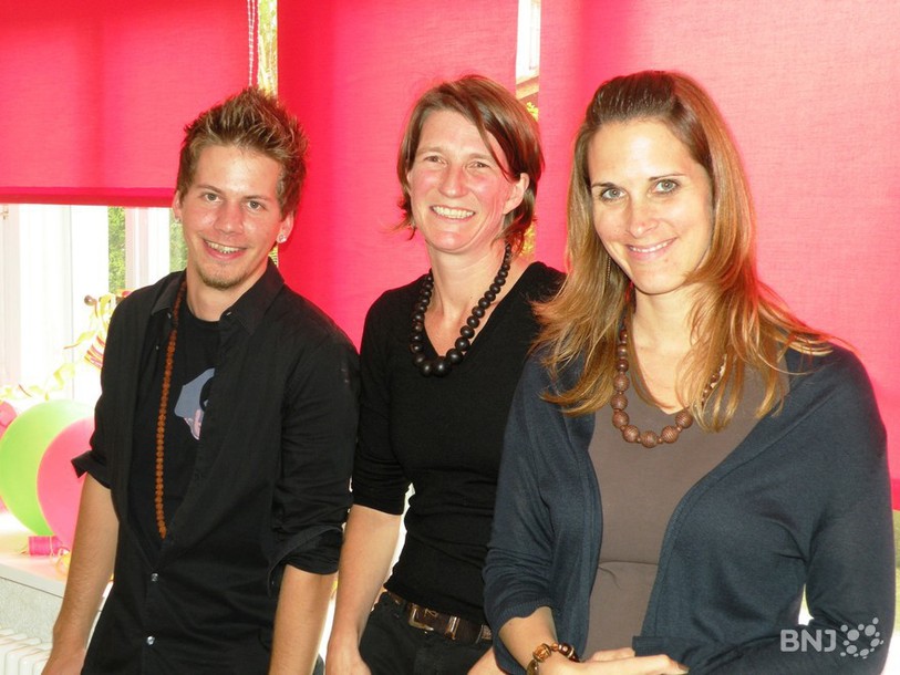 L'équipe du centre: (de g. à d) Samuel Kocher, Sandra Künzi et Bettina Gruber