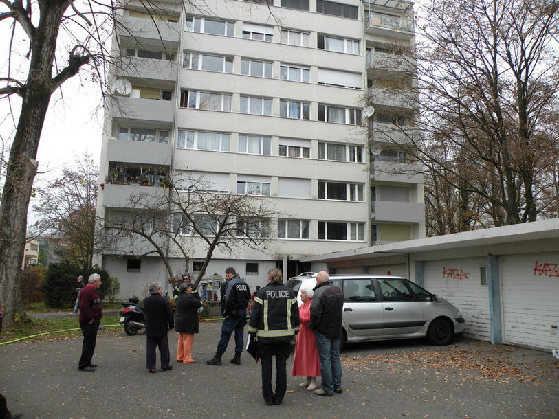 Immeuble évacué à la route de Lyss à Nidau