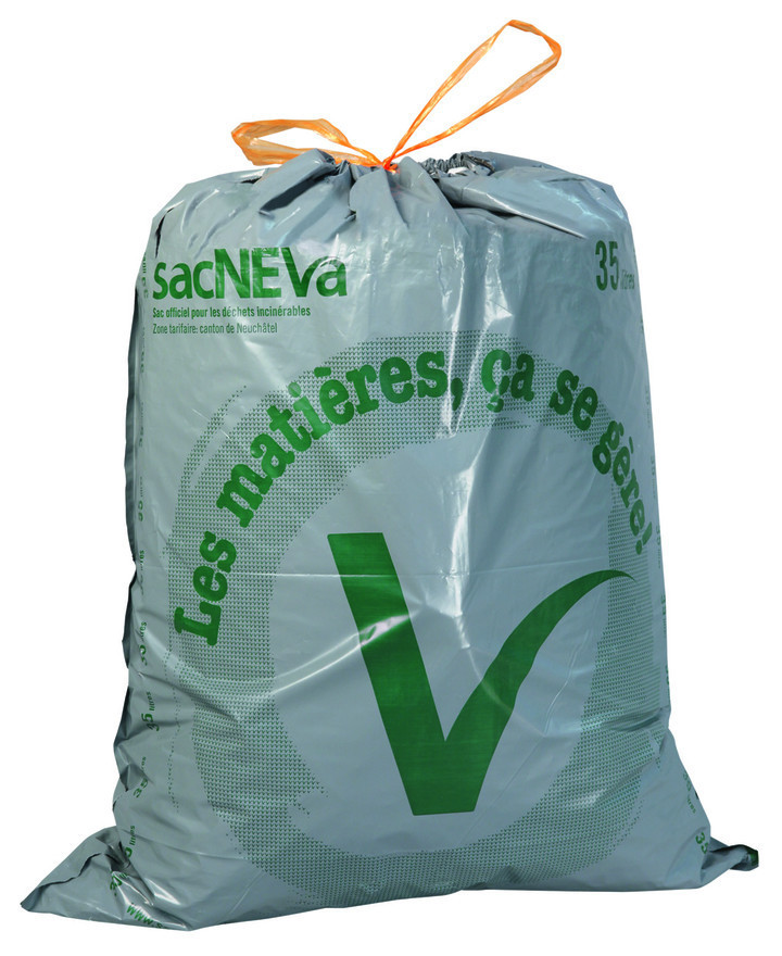 Les sacs poubelles officiels pour le canton de Neuchâtel, dès le 1er janvier 2012