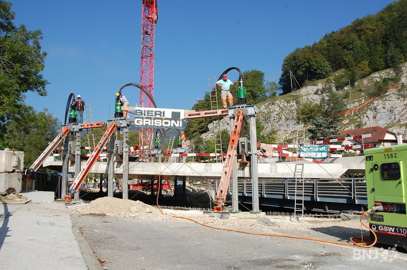 Le nouveau pont entre Fleurier et Saint-Sulpice